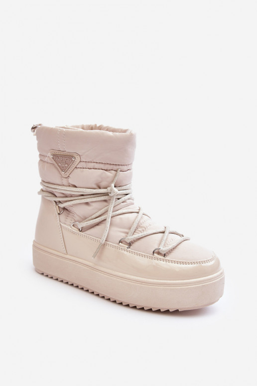 doposci con plateau e dettagli eleganti in Fleure beige