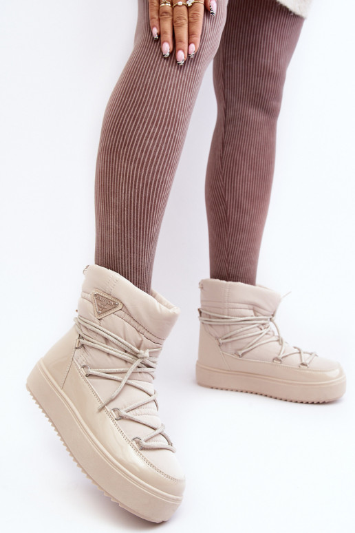 doposci con plateau e dettagli eleganti in Fleure beige