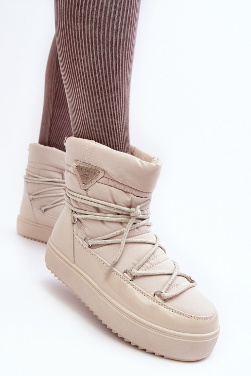 doposci con plateau e dettagli eleganti in Fleure beige