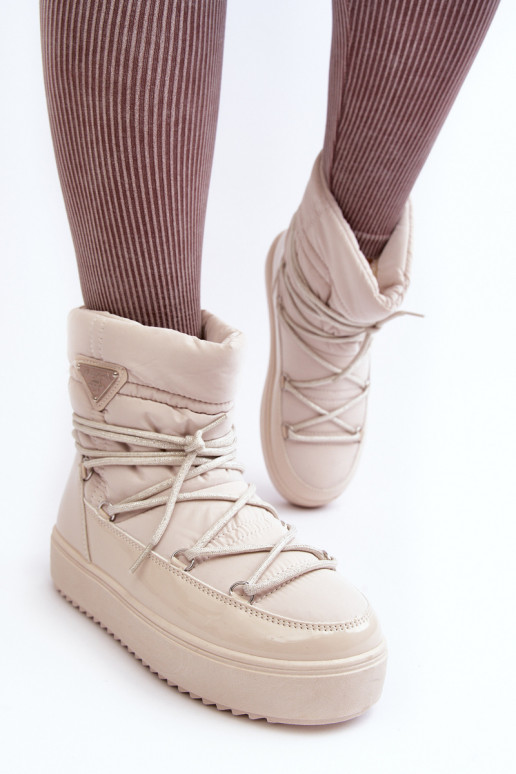 doposci con plateau e dettagli eleganti in Fleure beige