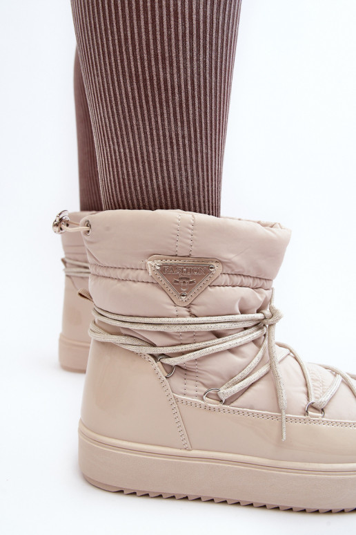 doposci con plateau e dettagli eleganti in Fleure beige