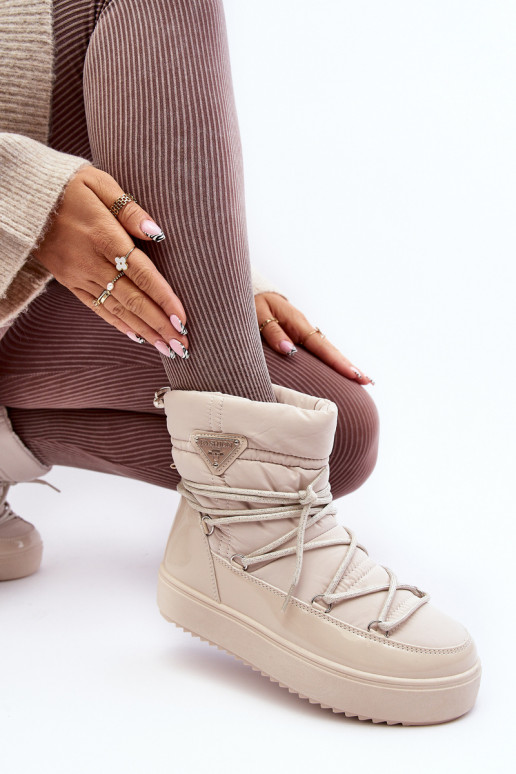 doposci con plateau e dettagli eleganti in Fleure beige
