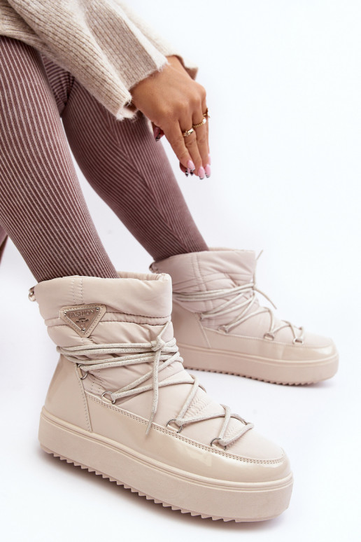 doposci con plateau e dettagli eleganti in Fleure beige