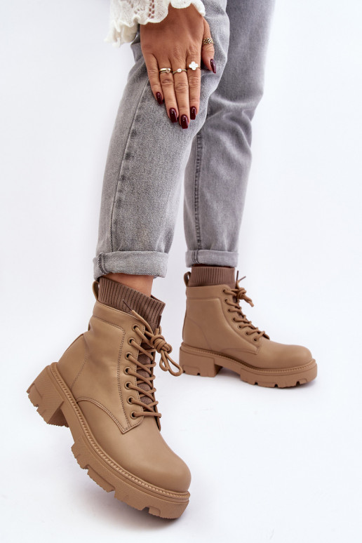 scarpe Stivali da donna con suola a calzino, beige Rivella scarpe Stivali da donna con suola a calzino, beige Rivella