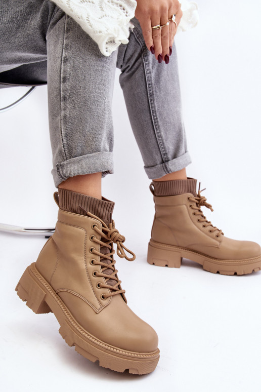 scarpe Stivali da donna con suola a calzino, beige Rivella scarpe Stivali da donna con suola a calzino, beige Rivella