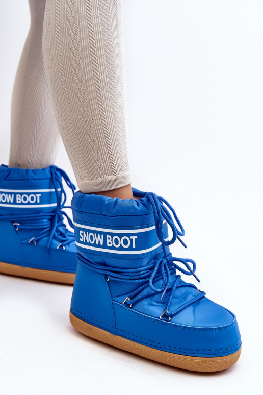 Stivali invernali stringati colore blu Soia