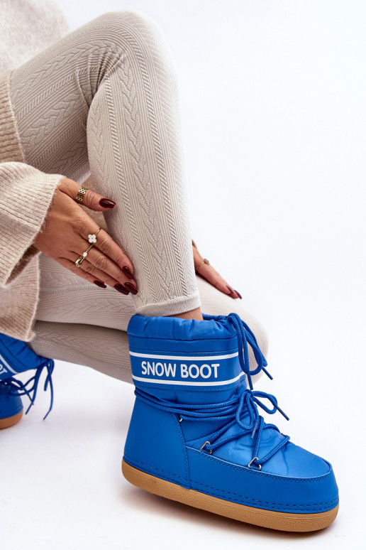 Stivali invernali stringati colore blu Soia