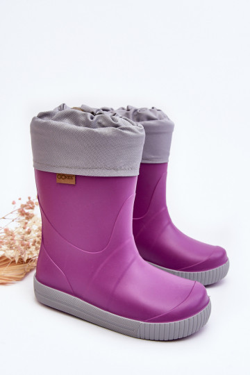 Stivali di gomma per bambini con riscaldamento Snow Wave Gokids 981 Viola 2