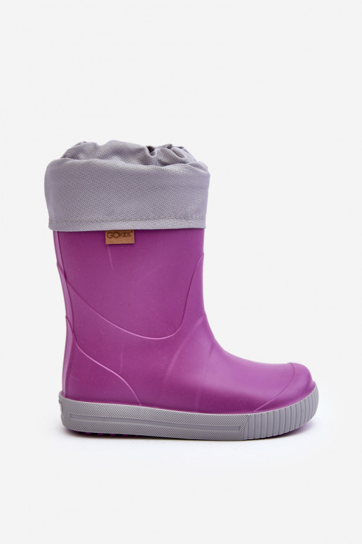 Stivali di gomma per bambini con riscaldamento Snow Wave Gokids 981 Viola
