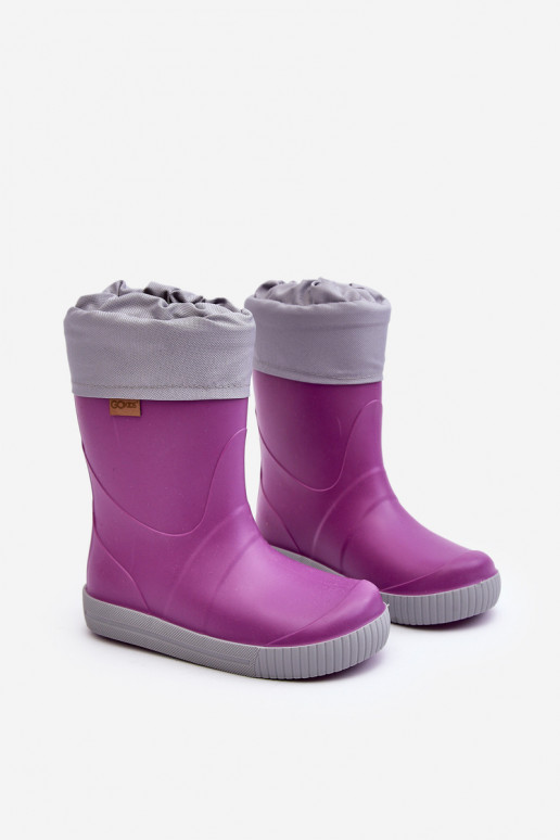 Stivali di gomma per bambini con riscaldamento Snow Wave Gokids 981 Viola