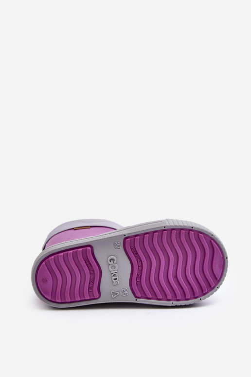 Stivali di gomma per bambini con riscaldamento Snow Wave Gokids 981 Viola