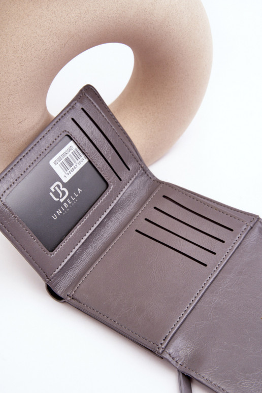 Portafoglio da donna Joanela in eco pelle grigia Portafoglio da donna Joanela in eco pelle grigia