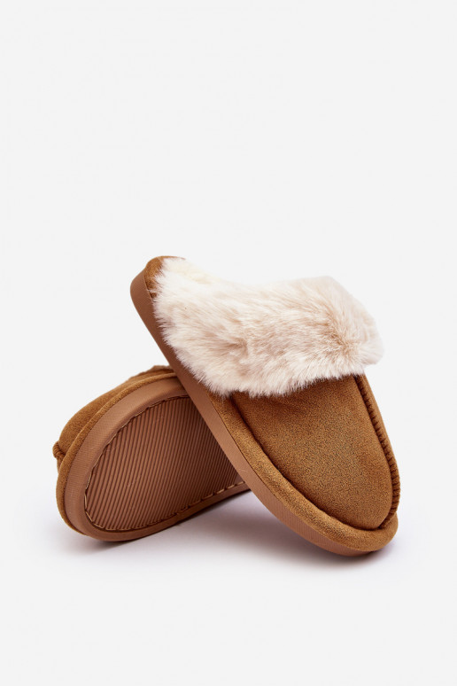 Ciabatte da bambino con pelo in colore marrone Befana Ciabatte da bambino con pelo in colore marrone Befana