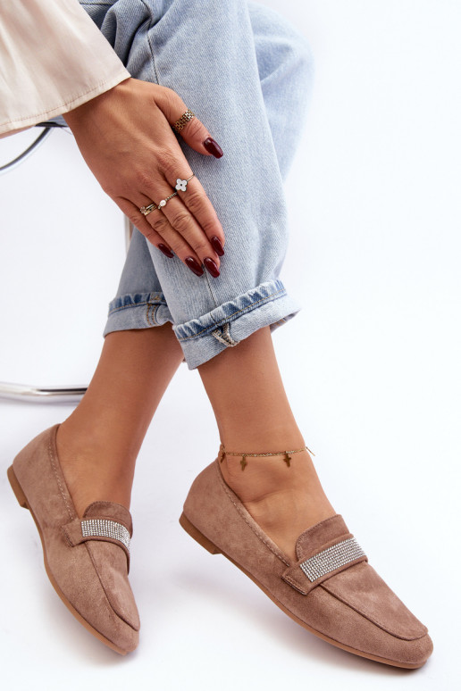 Mocassini con occhielli scintillanti in colore marrone Ralrika