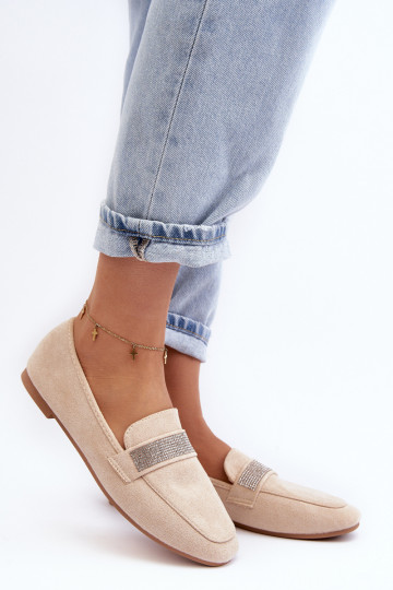Mocassini con occhielli luccicanti beige Ralrika 2