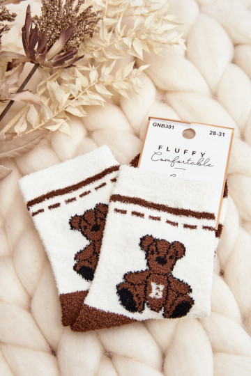 Calzini caldi Colore bianco-marrone 2