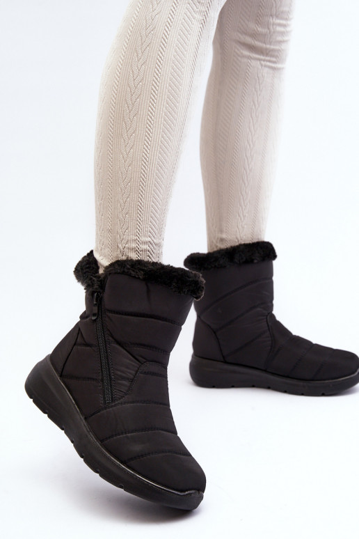 Doposci con zip e pelliccia Zeuna nera Doposci con zip e pelliccia Zeuna nera