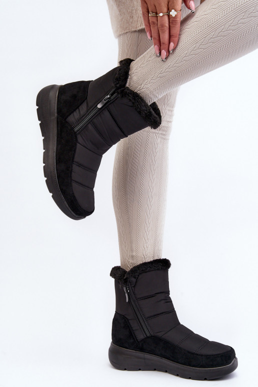 doposci con pelliccia in Primose nero doposci con pelliccia in Primose nero