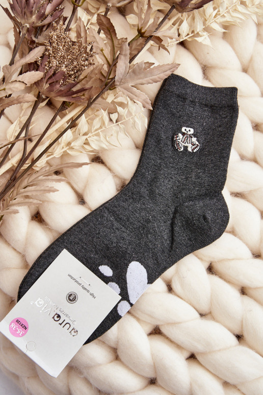 Calzini in cotone con Orsi in colore grigio