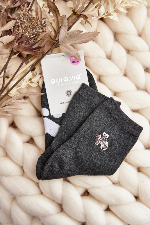 Calzini in cotone con Orsi in colore grigio