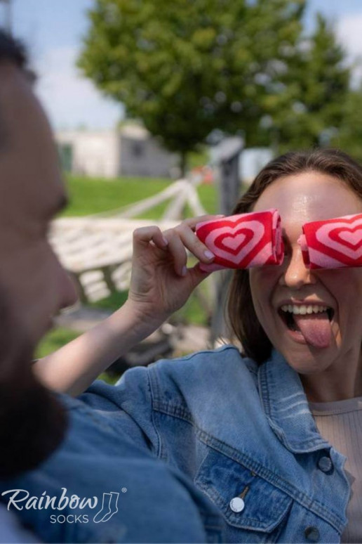 Calzini COPPIA BOX 2 paia Box con cuori Calzini COPPIA BOX 2 paia Box con cuori