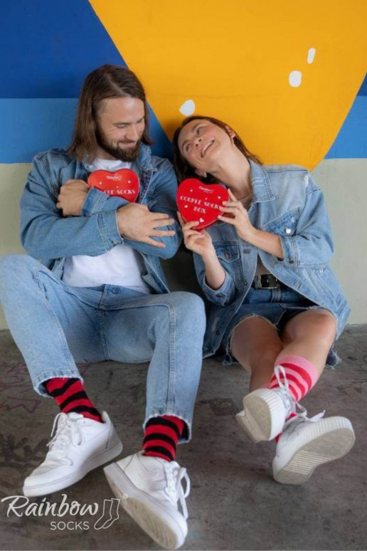 Calzini COPPIA BOX 2 paia Box con cuori Calzini COPPIA BOX 2 paia Box con cuori