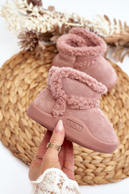 Doposci per bambini con chiusure adesive nel colore rosa Unitia