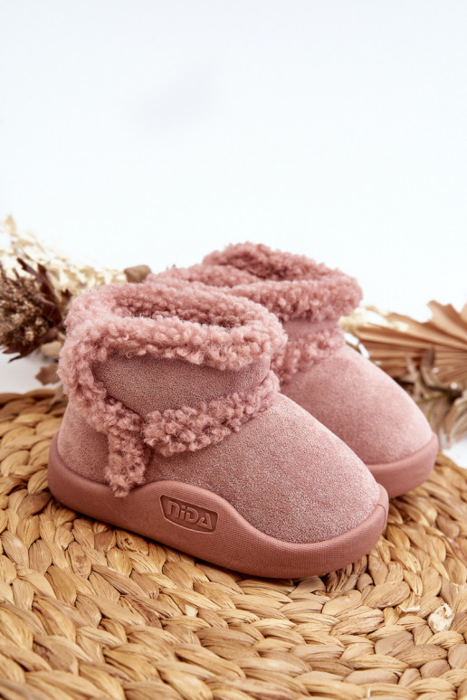 Doposci per bambini con chiusure adesive nel colore rosa Unitia