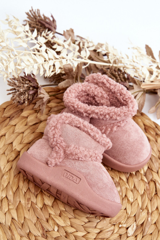 Doposci per bambini con chiusure adesive nel colore rosa Unitia