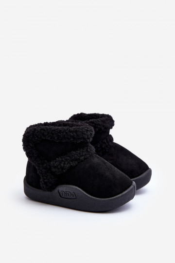 Doposci per bambini con chiusure adesive in colore nero Unitia