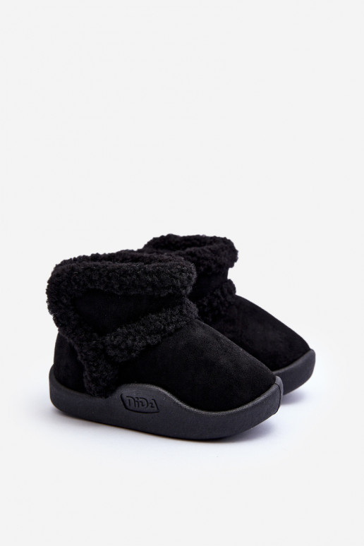 Doposci per bambini con chiusure adesive in colore nero Unitia