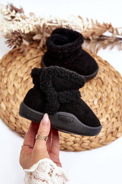 Doposci per bambini con chiusure adesive in colore nero Unitia