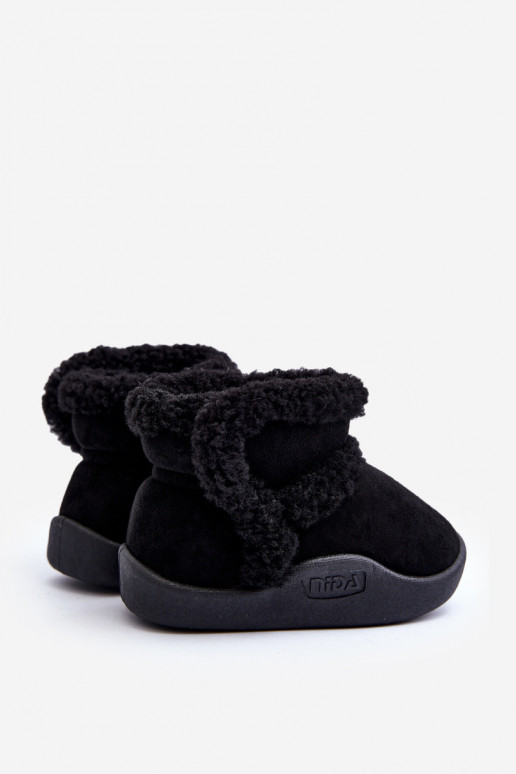 Doposci per bambini con chiusure adesive in colore nero Unitia