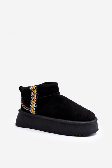 Stivali da neve con plateau fantasia in Udra nero 2