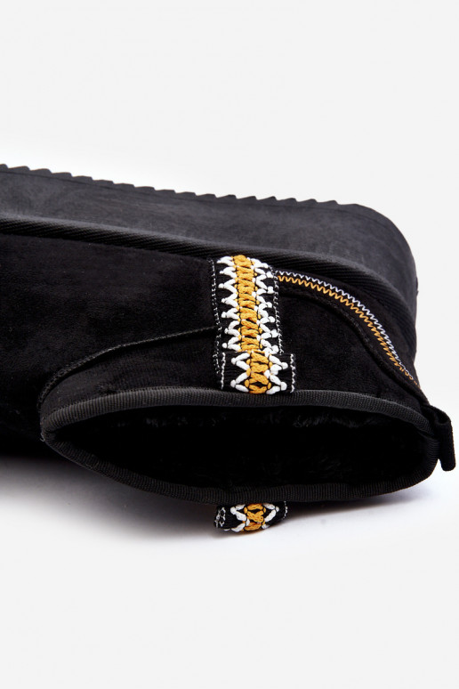 Stivali da neve con plateau fantasia in Udra nero Stivali da neve con plateau fantasia in Udra nero