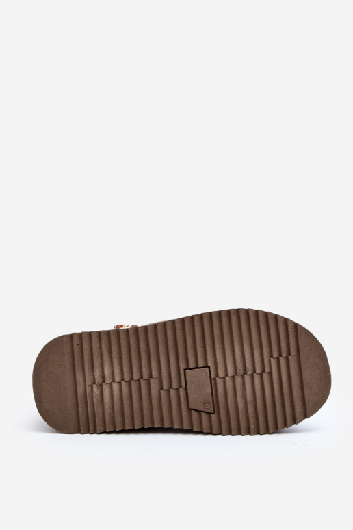 stivali da neve con plateau fantasia in kaki Udra stivali da neve con plateau fantasia in kaki Udra