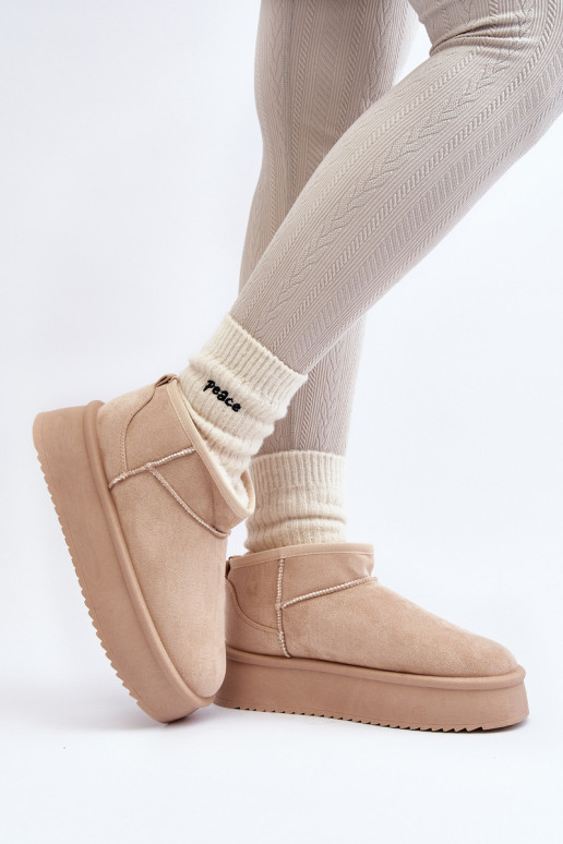 doposci con suola massiccia beige Caliksa