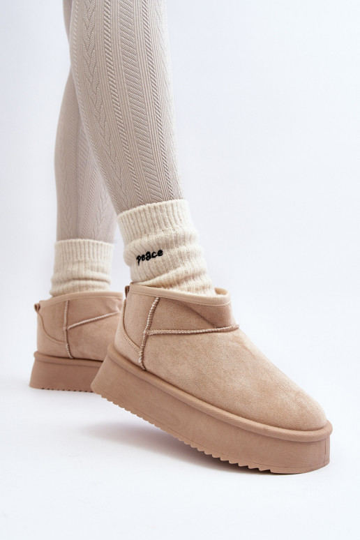 doposci con suola massiccia beige Caliksa