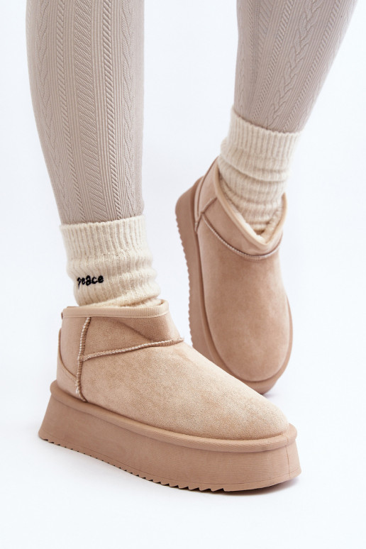 doposci con suola massiccia beige Caliksa