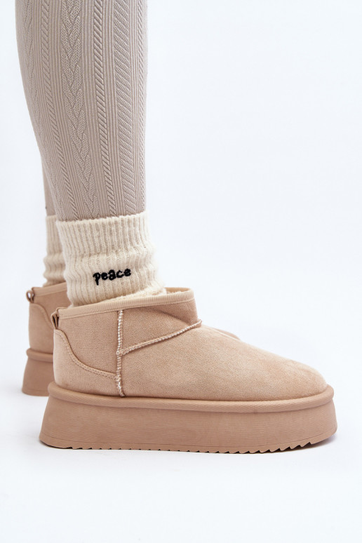 doposci con suola massiccia beige Caliksa