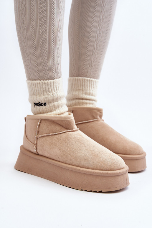 doposci con suola massiccia beige Caliksa