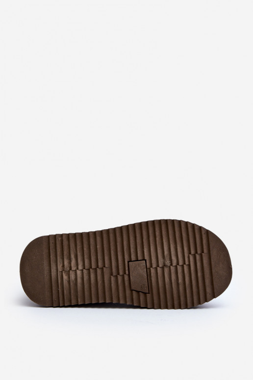 doposci con suola massiccia in colore kaki Caliksa doposci con suola massiccia in colore kaki Caliksa