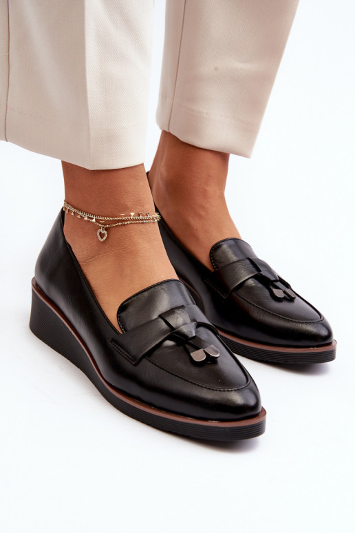 scarpe con ornamenti in colore nero Miliret