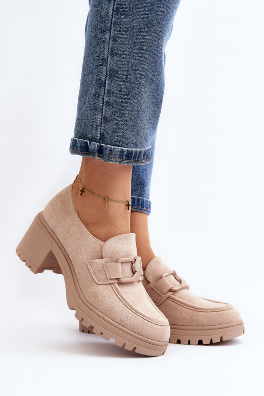 Scarpe Finley con tacco largo in pelle scamosciata