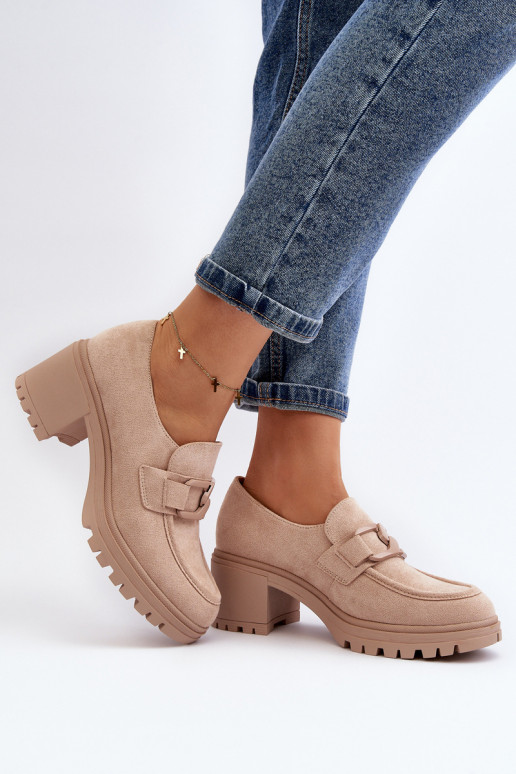 Scarpe Finley con tacco largo in pelle scamosciata