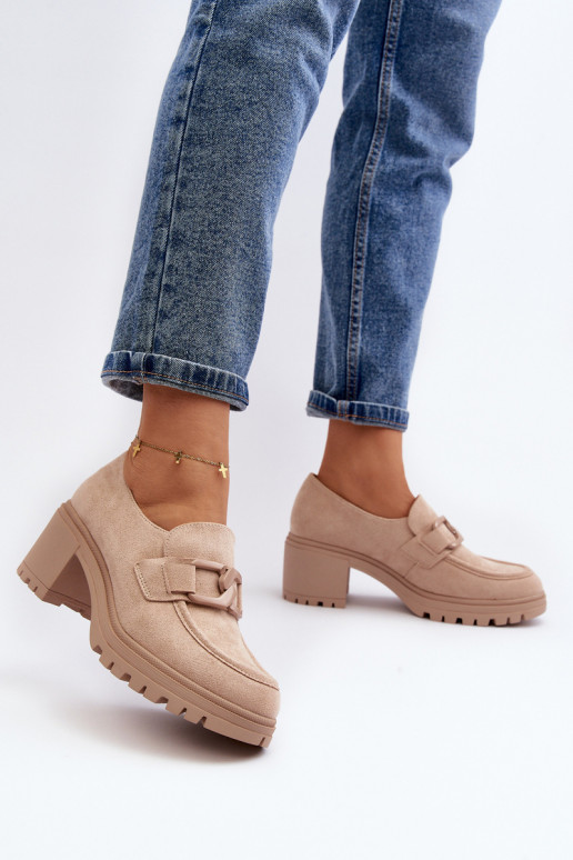 Scarpe Finley con tacco largo in pelle scamosciata