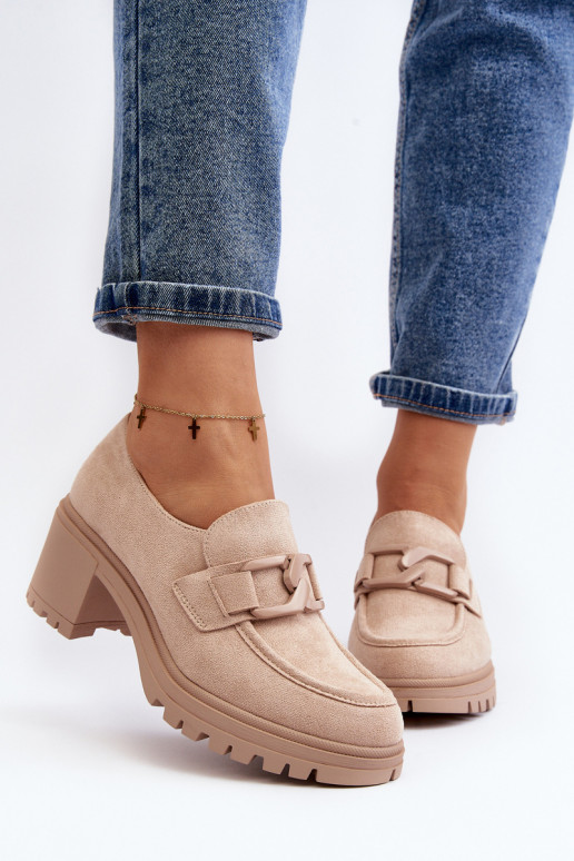 Scarpe Finley con tacco largo in pelle scamosciata