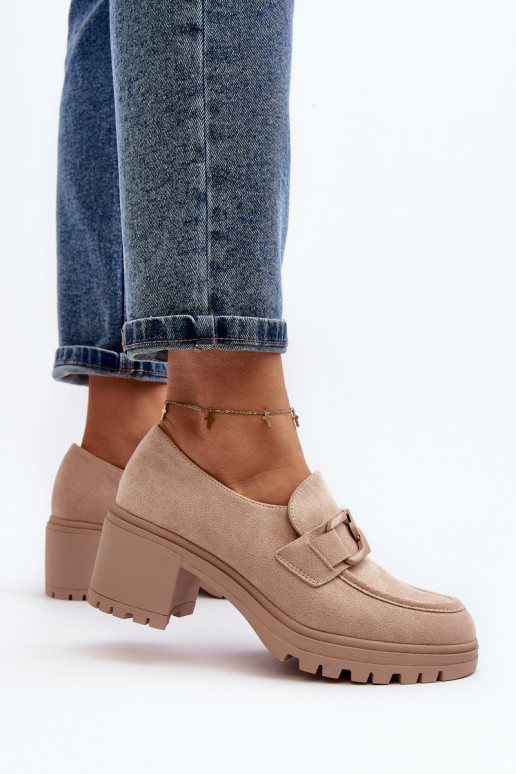 Scarpe Finley con tacco largo in pelle scamosciata