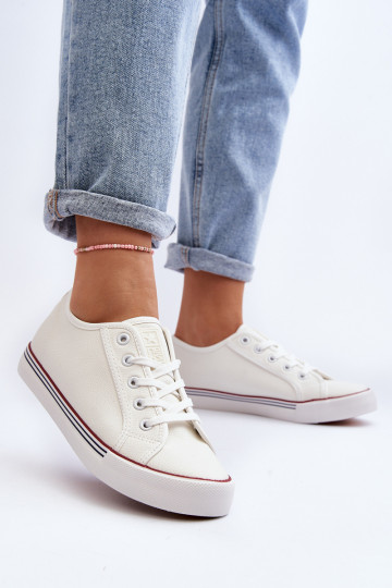 Scarpe da donna realizzate in ecopelle nel colore bianco Lirean