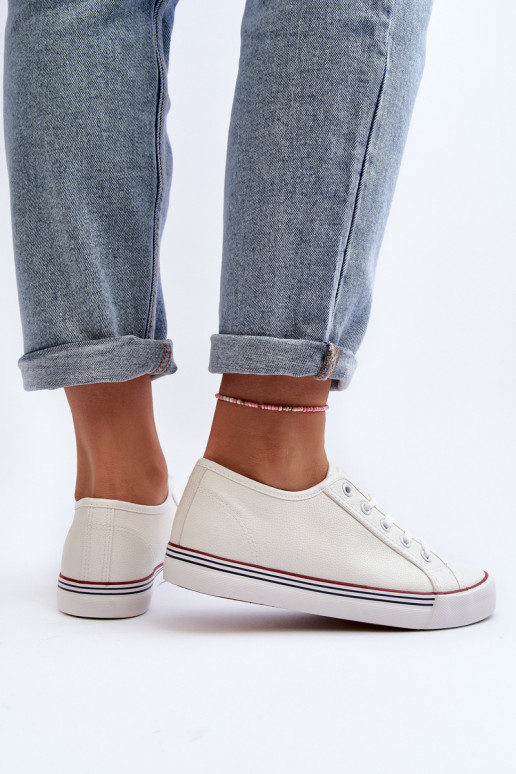Scarpe da donna realizzate in ecopelle nel colore bianco Lirean